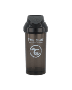 TWIST SHAKE  rietjesbeker 360 ml in pastel zwart