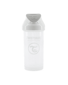 TWIST SHAKE  rietjesfles rietjesbeker 360 ml 6+ maanden pastel wit