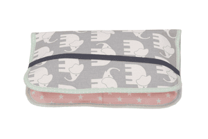 Patchwork Luiertas - Olifant Mint Roze