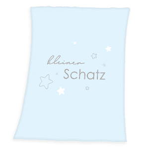 Microfiber fleecedeken Little Treasure lichtblauw