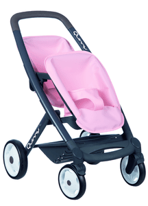 Quinny Passeggino gemellare per bambole rosa/grigio