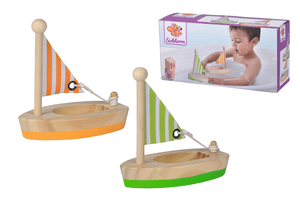 small foot ® Barco de vela de juguete madera 2 unidades