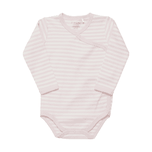 Langarm Body Light Rose Stripe