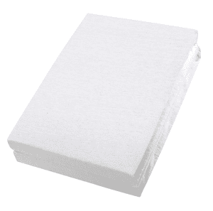 Drap housse enfant blanc/blanc 40x90 cm lot de 2