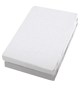 hoeslaken dubbelpak wit/zilver 70 x 140 cm