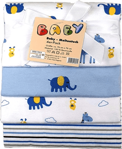 HÜTTE &amp; CO Molleton doeken 4-pack blauw