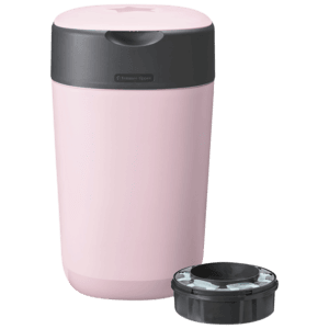 Twist & Click Advanced secchio per pannolini, incl. una cassetta con pellicola antibatterica di provenienza sostenibile Green in rosa