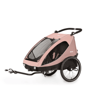 2in1 Fahrradanhänger und Buggy Dryk Duo Rose