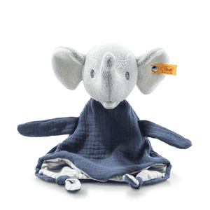 Panno per le coccole dell'elefante Eliot, grigio chiaro/blu