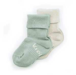 Chaussettes enfant Stay-On bio Calming Green lot de 2