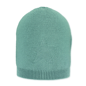 Berretto a maglia verde