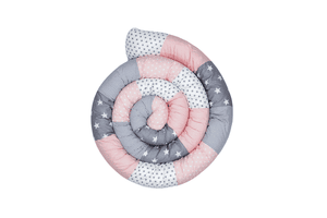 Baby-Bettschlange Rosa Grau 400 cm