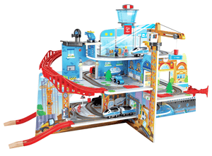 Hape Circuit de train Mega City bois E3768