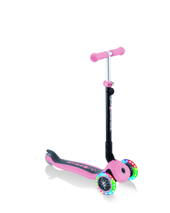 Patinete GO-UP FOLDABLE LIGHTS 4 en 1 ruedas luz rosa pastel