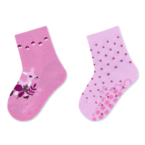 Calcetines ABS paquete doble leonado y lunares rosa