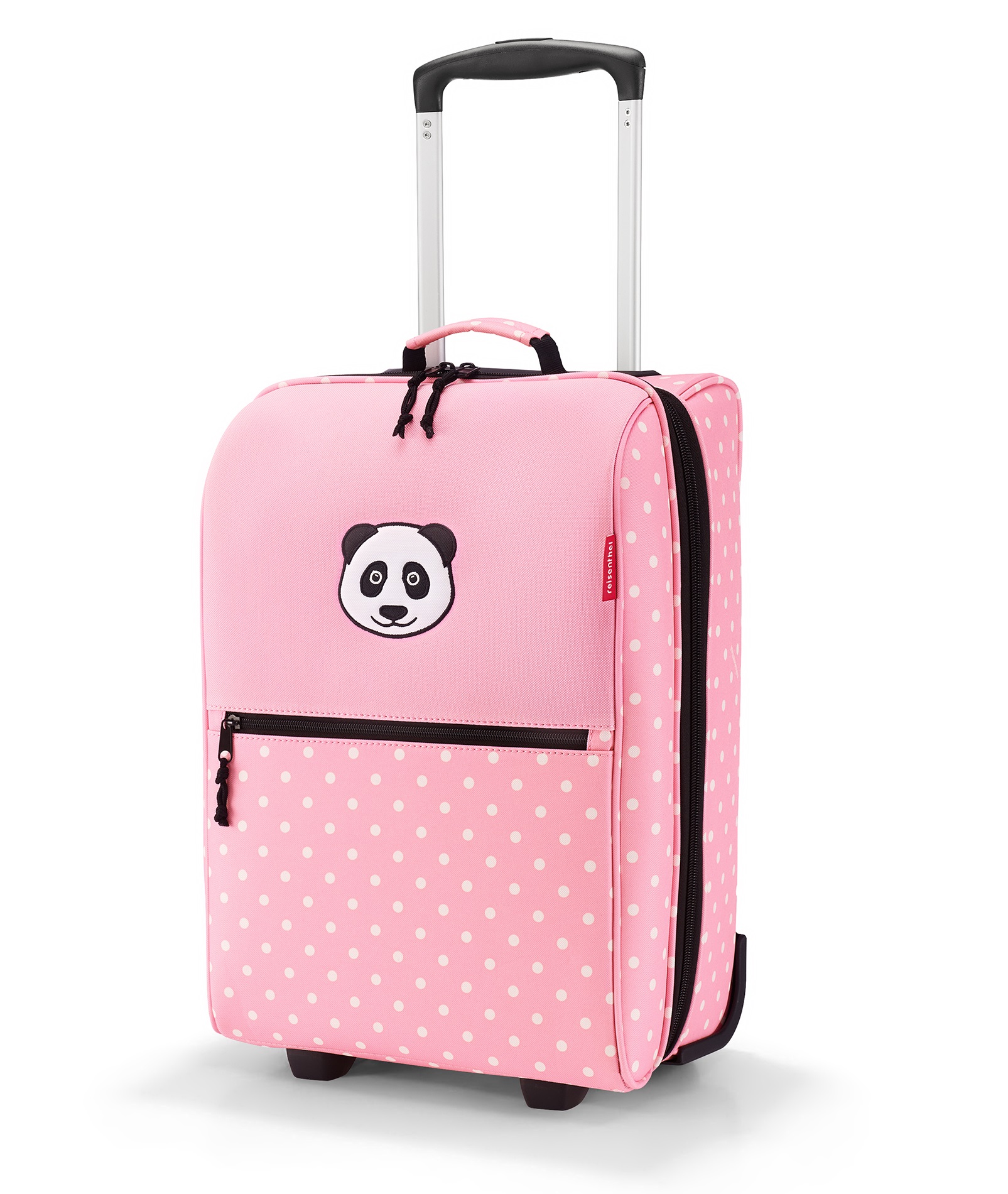 trolley XS kinderen panda, stippen roze