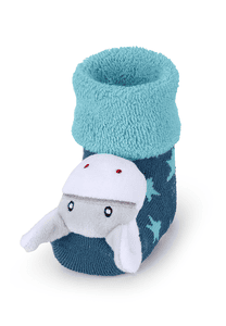 Baby Rattle Socks Donkey Medium Blue