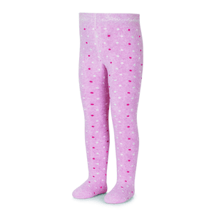 Strumpfhose Tupfen rosa melange