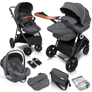 babyGO Poussette trio combinee 3en1 Halime Air noir gris Commander en ligne babymarkt