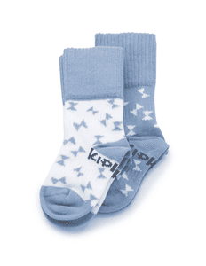 Stay-On Socks 2-Pack Party Blue Organic