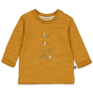 Chemise à manches longues Repeat Griddly Bear Okergeel