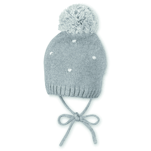 Strickmütze silber melange