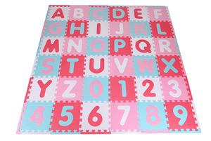 knorr® toys Pusselmatta - " Alpha bet + numbers" rosa-rosa