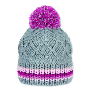 Strickmütze silber melange