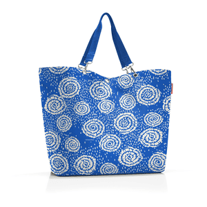 shopper XL batik sterk blauw