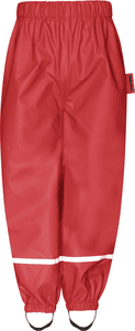 Fleece halflange broek rood