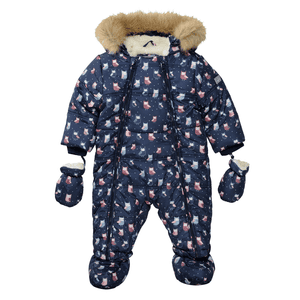 Snöoverall marine mönstrad