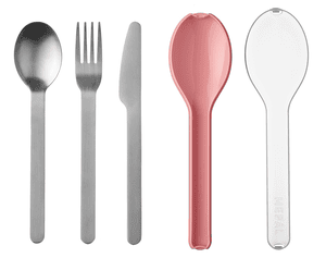 Couverts enfant Ellipse inox 3 pièces Nordic Pink