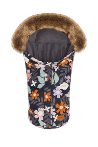 Winterfußsack Lhotse für Babyschale Blumen