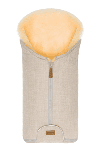 Winterfußsack Pamir für Babyschale Echtfell Sand Melange