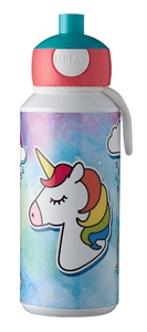 Botella para beber Pop-up Campus 400 ml - Unicornio