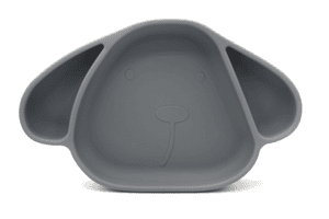 Assiette enfant antidérapante silicone Milo Storm Grey