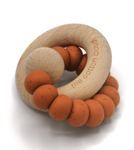 Anneau de dentition rond silicone caramel