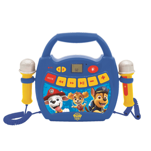 Paw Patrol - Mein erster digitaler Karaoke Player mit zwei Mikrofonen, LED Lichteffekten, Bluetooth und Akku