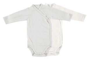 Langarmbody 2er Pack grau + weiß