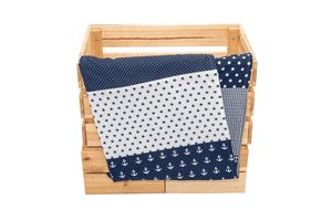 Plaid enfant ancre bleu 70x100 cm