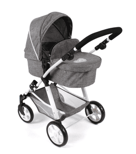 BAYER CHIC 2000 Passeggino duo per bambole Nele, grigio jeans