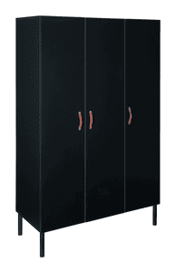 Kleiderschrank Melody Black 3-türig