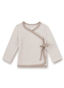 Pyjamashirt beige gestreept