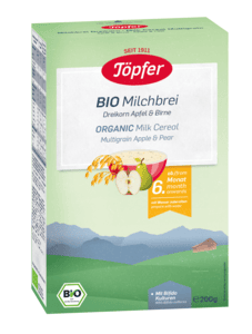 Bio-Milchbrei Dreikorn Apfel & Birne 200 g ab dem 6. Monat