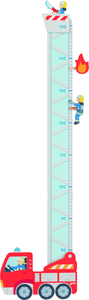 Metro da parete per bambini, vigili del fuoco