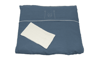 Colección Be Be 's Ropa de cama de muselina azul oscuro 80 x 80 cm