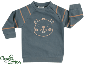 Sweatshirt BOYS IN THE WOOD petrol/ringel
