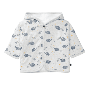 Veste avec peluche grey melange à motifs