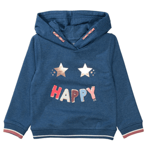 Hoddie blue melange