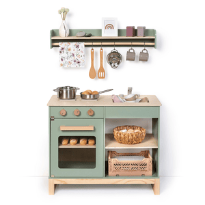 Cucina giocattolo Magnolia, verde salvia/legno